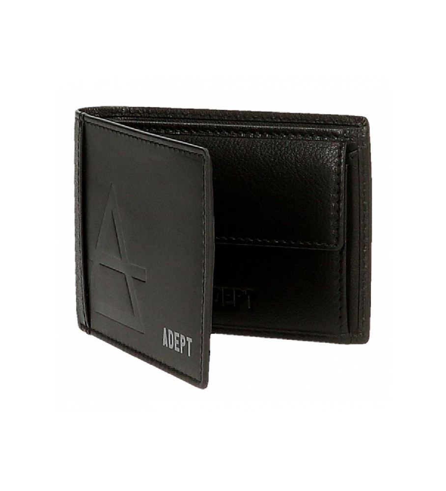 Carteira Joumma Bags Adept Jim Simple Preta - 11x8x1cm -