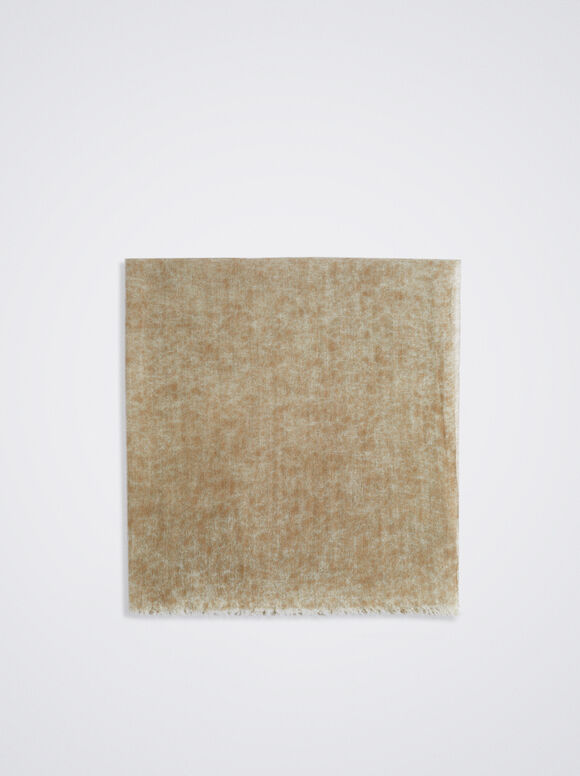 Pashmina com Lã - Bege