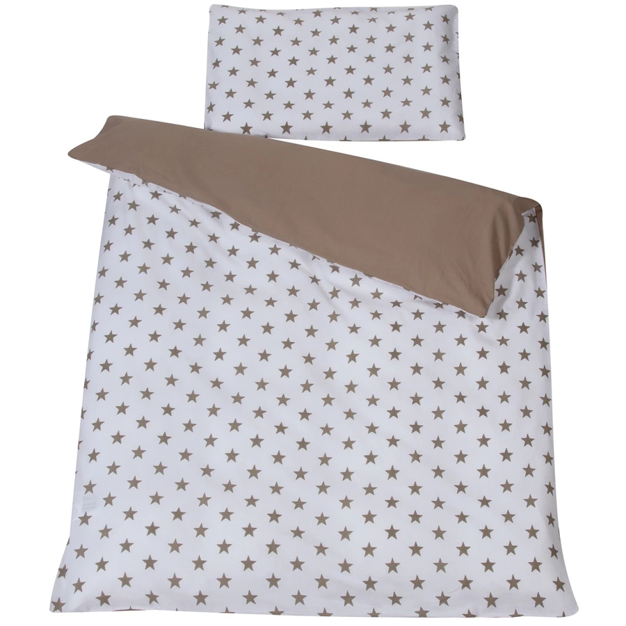 Schardt Komplettbett Classic White Big Stars beige 60 cm x 120 cm