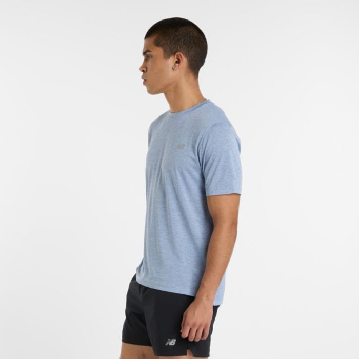 New Balance Herre T-shirts Athletics Run T-shirt Blå