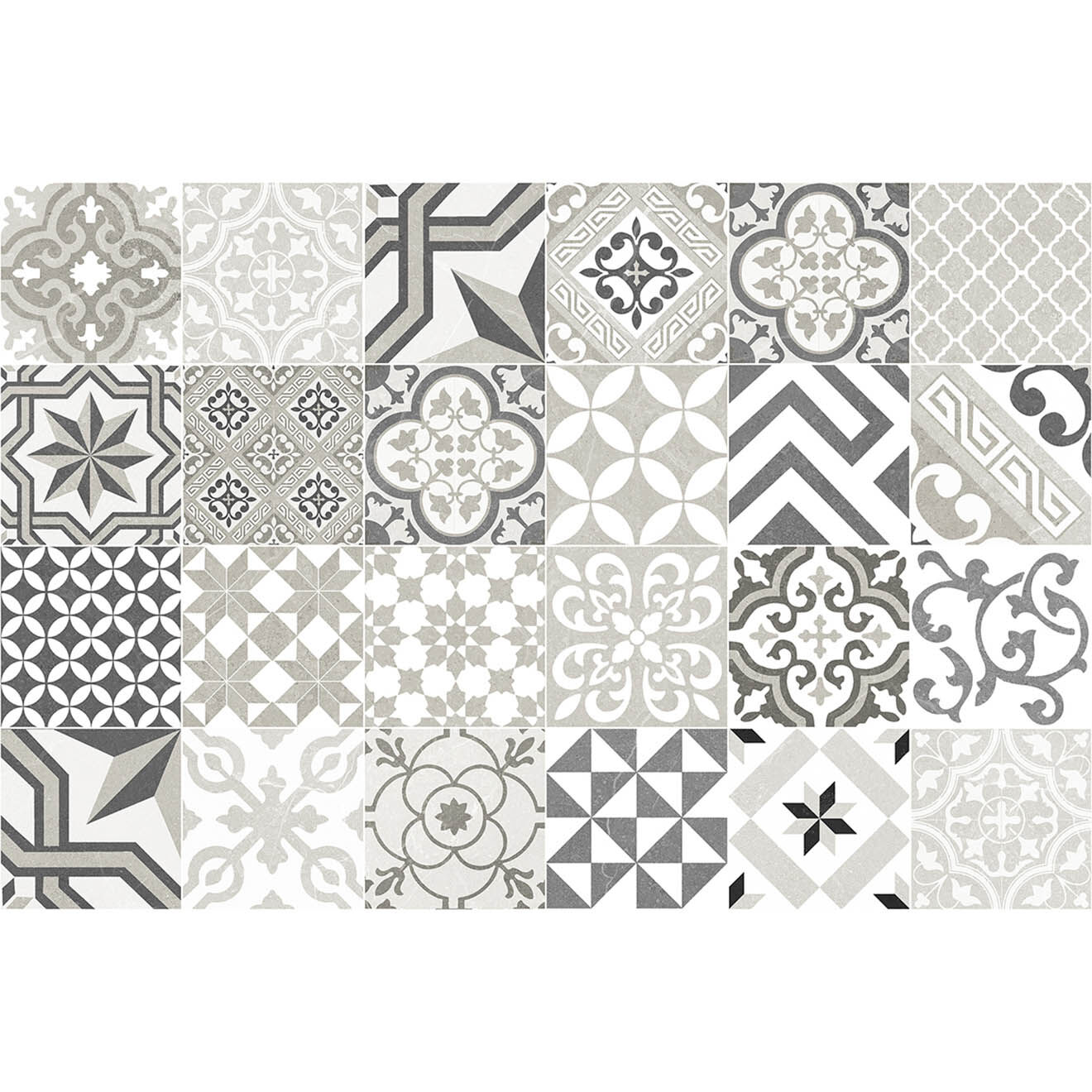 Floorart 24 Stickers mosaïque Provenza 6 multicolores - 10x10 cm