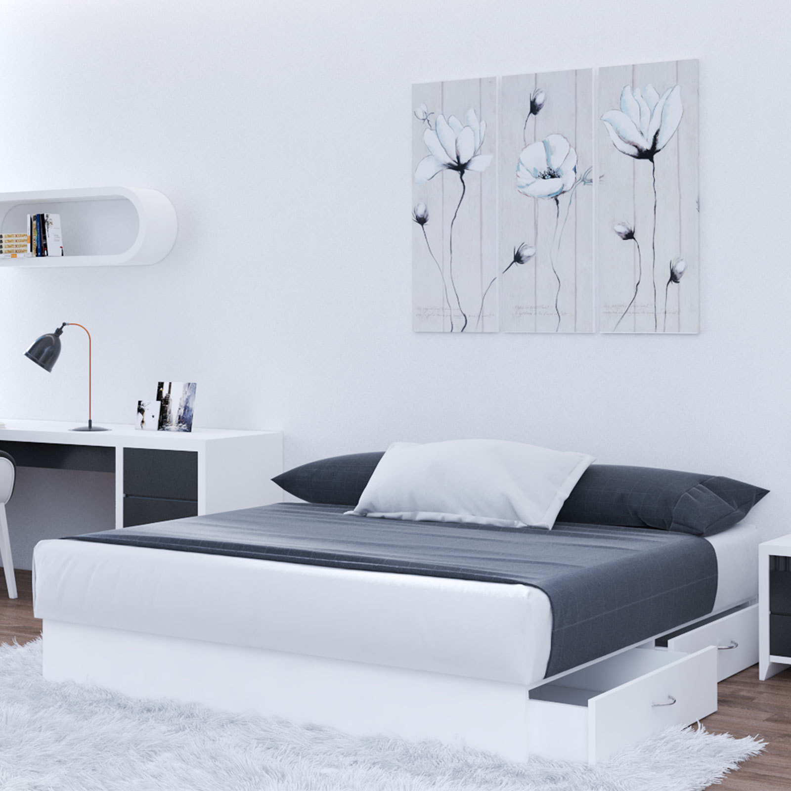 Wasserbett aquadream - weiß - volle Beruhigung - 160x200 cm