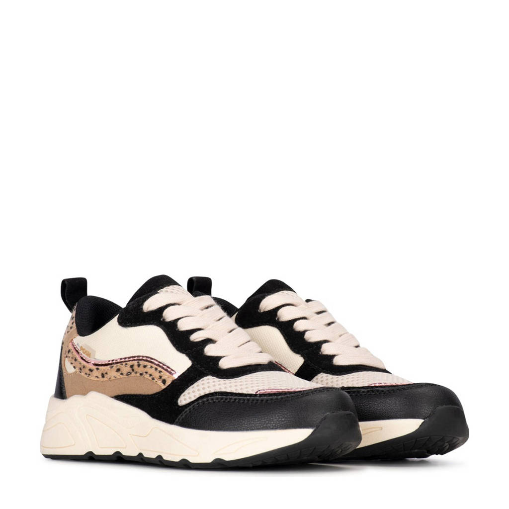 POSH by Poelman Carocel chunky sneakers zwart/beige