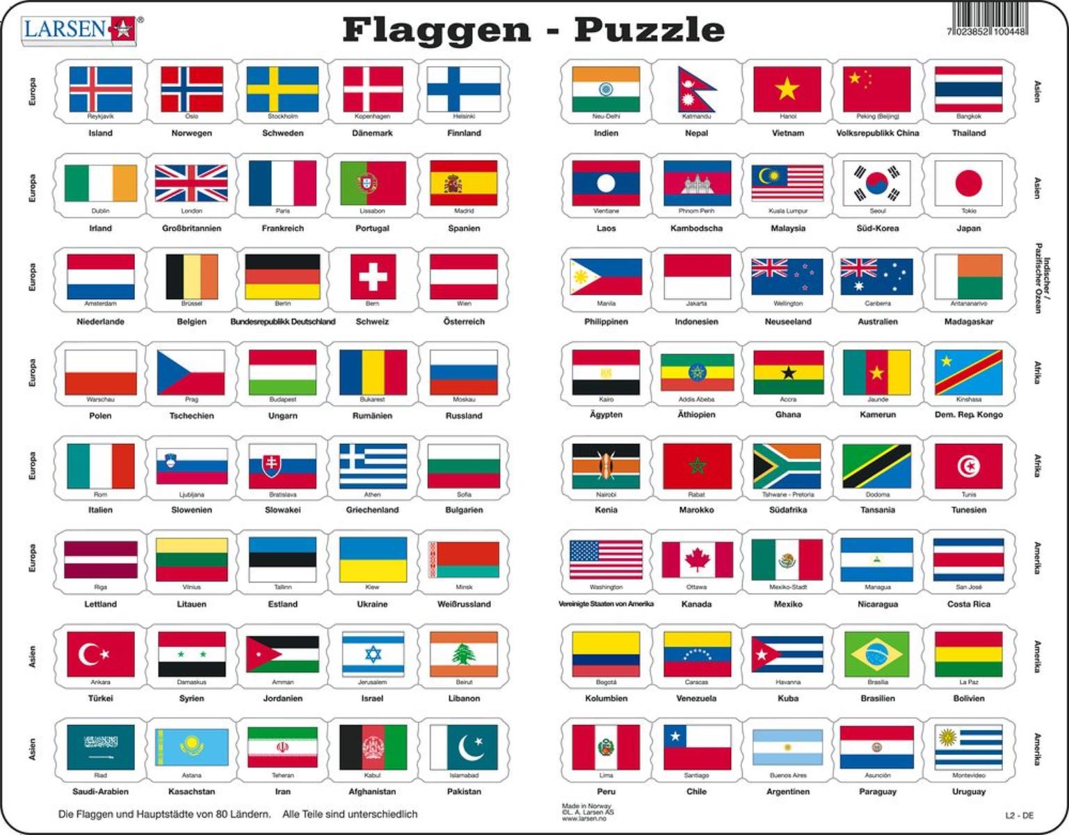 Larsen Puzzle Puzzle - Flaggen