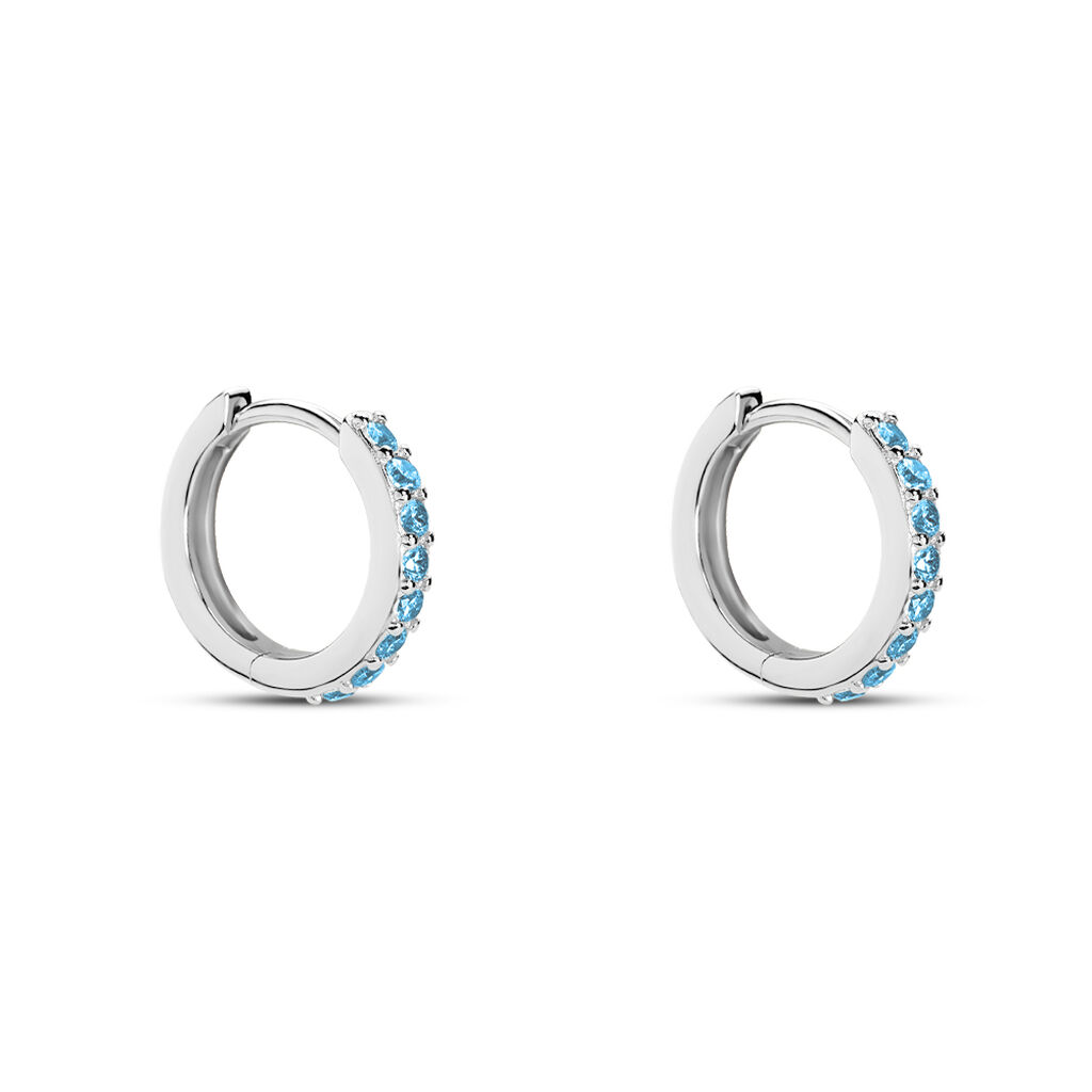 Créoles Rio Argent Blanc Oxyde De Zirconium