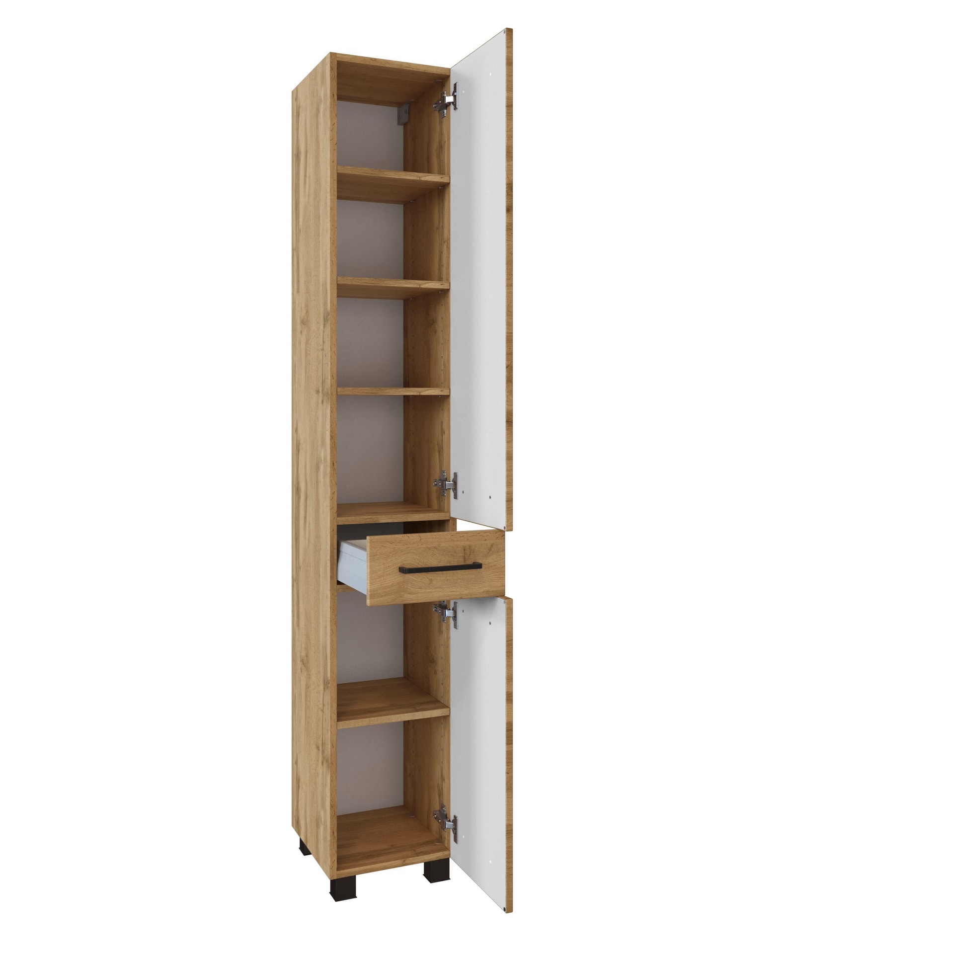 Seitenschrank Limburg braun B/H/T 30x180x35 cm