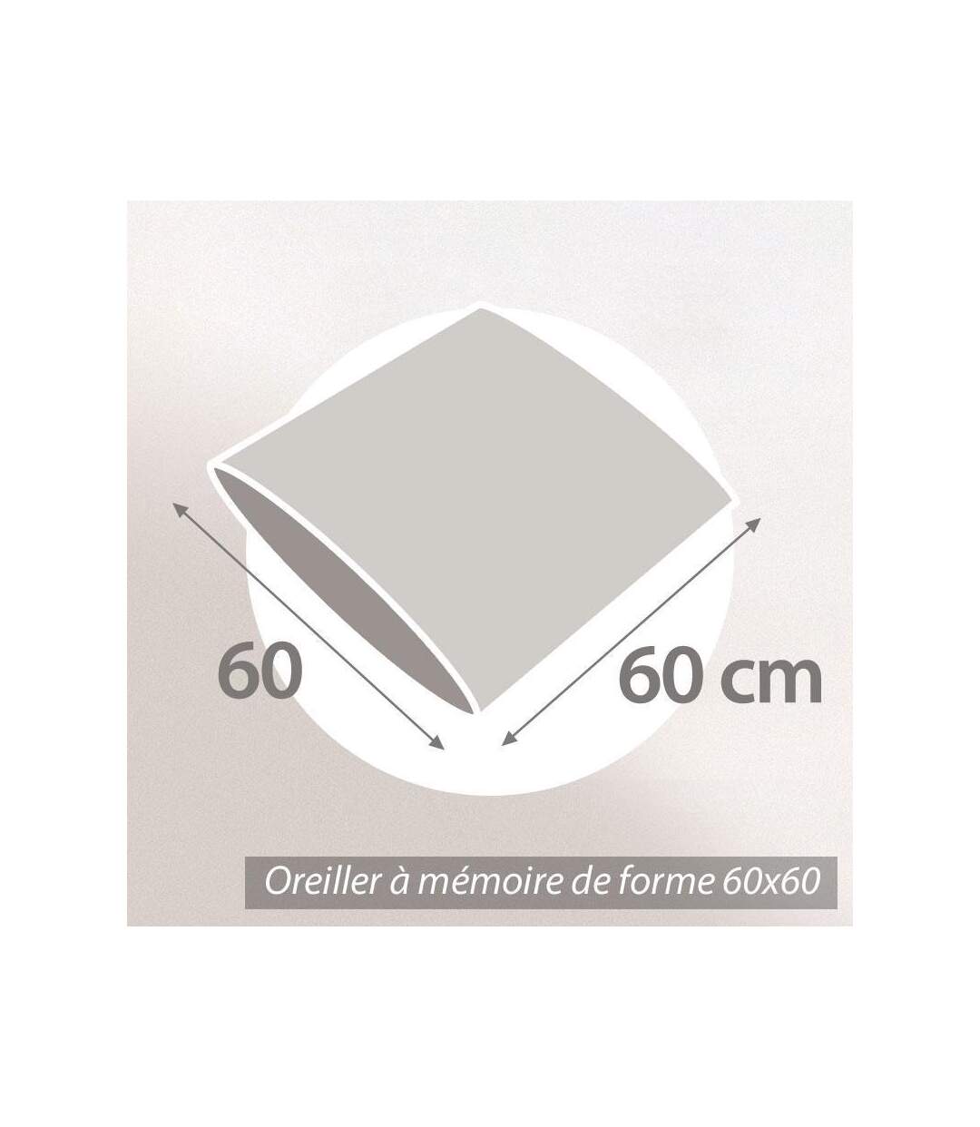 Oreiller 60x60 cm PILO Visco-végétal à mémoire de forme