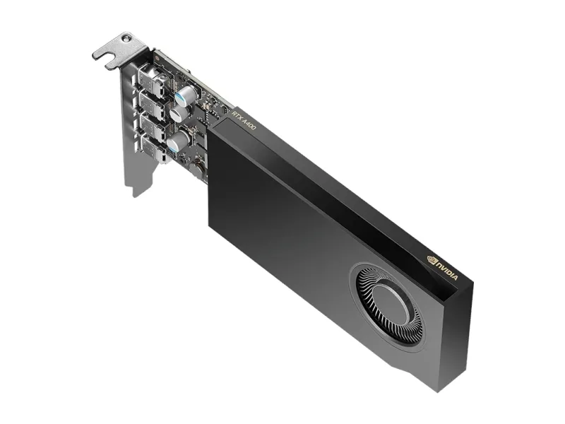 NVIDIA RTX A400 - grafikkort - RTX A400 - 4 GB GDDR6 - PCIe 4.0 x8 - 4 x Mini DisplayPort