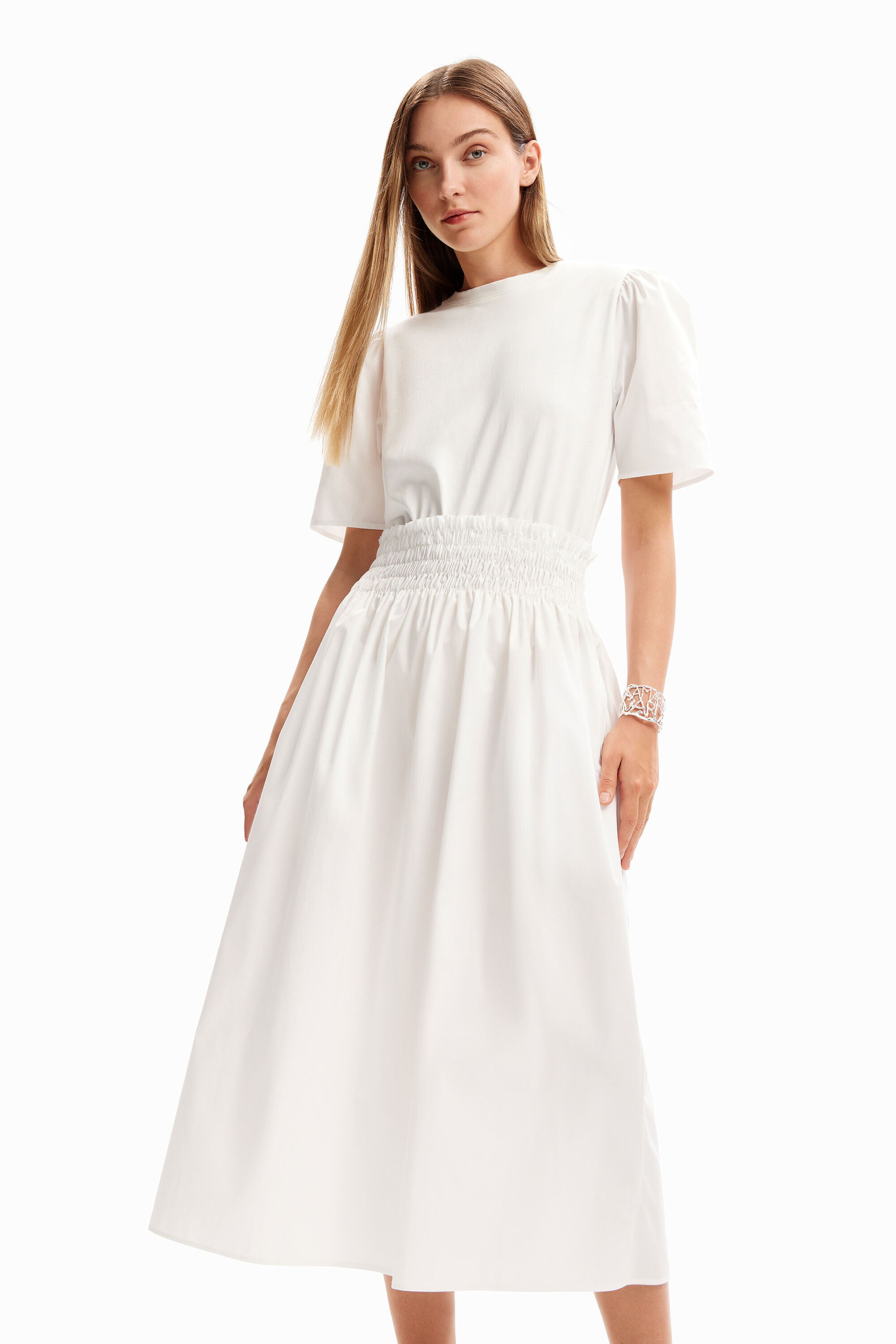 Robe midi combinée