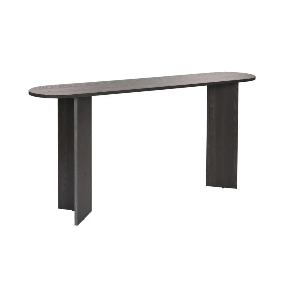CALICOSY - Sidetable SIRA - Zwart hout - 75x150x35 cm