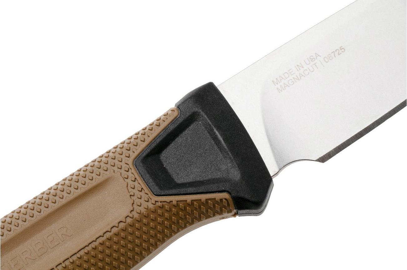 Gerber Strongarm Camp CPM MagnaCut 1075371 Coyote Brown, vaststaand mes