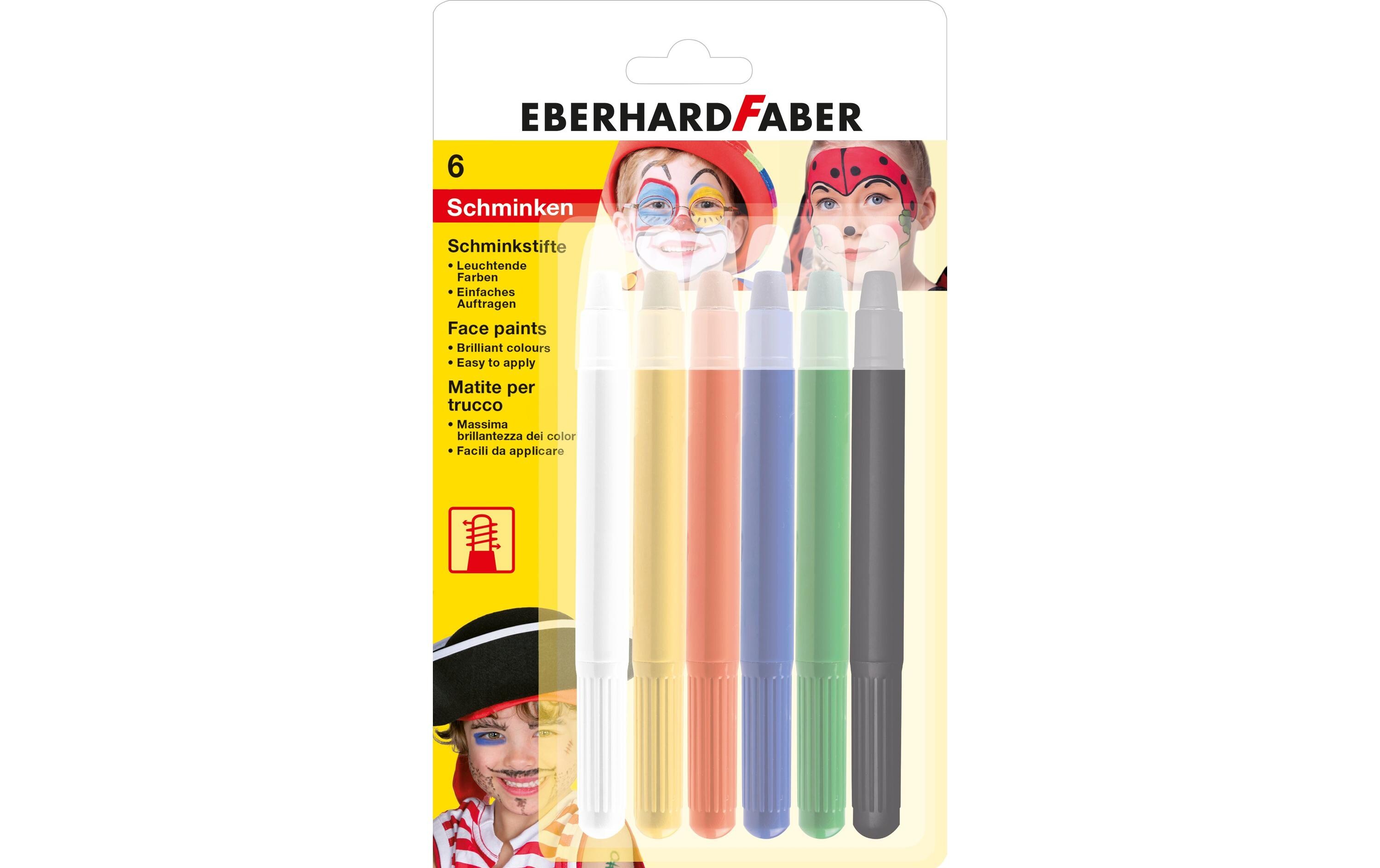 Schminkfarbe 6 StückStylishes Schminkstifte drehbar im 6er set