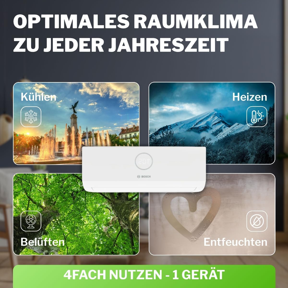 Bosch Klimagerät CL3000iU W 20 E, Split Inneneinheit