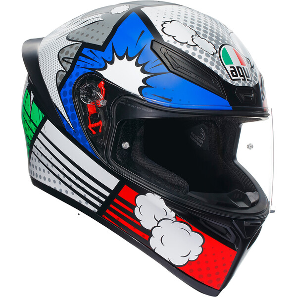 AGV - Casque K1 S Bang Gris / Bleu / Rouge / Vert