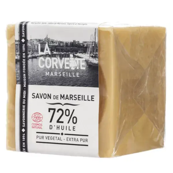 Sabonete La Corvette Marseille em Cubo de Azeite de Oliva Extra Puro, Embalado em Filme Plástico, 200g
