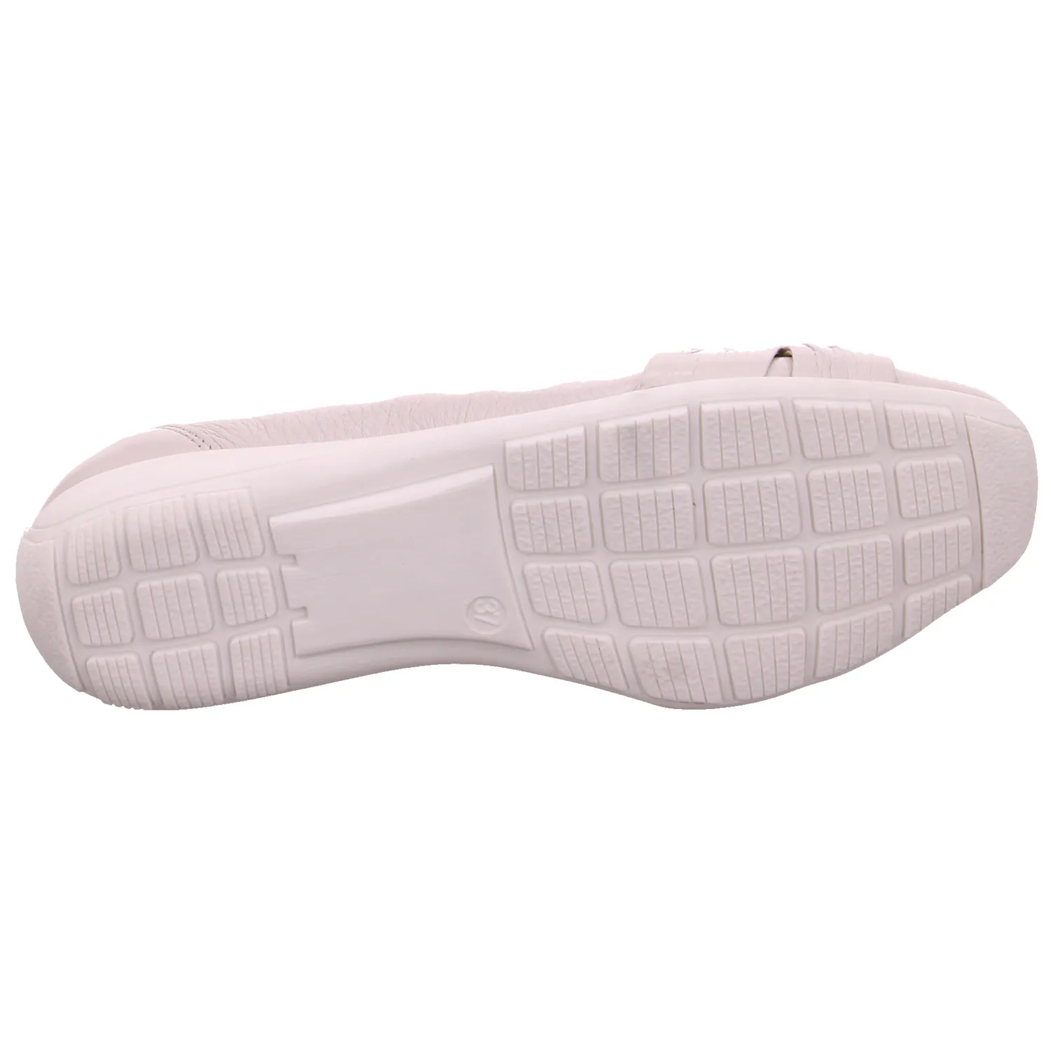 CAPRICE Ballerina Offwhite Leder  mit Wechselfussbett