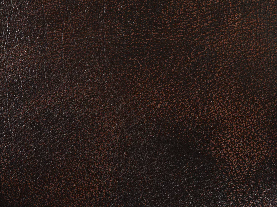 Canapé chesterfield 3 places BRENTON 100% cuir de buffle - Marron reflets châtains