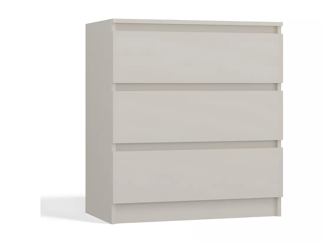 ASTER T3 | Commode chambre/bureau/salon 77x70x40 / 3 tiroirs Beige | Meuble de rangement moderne Chiffonier Style Scandinave | Dressing
