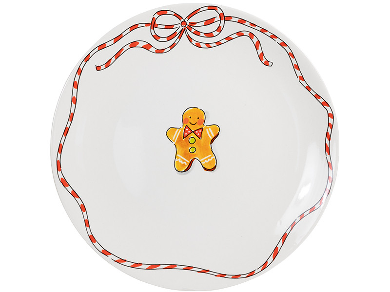 Bord 26cm Kerst Gingerbread man