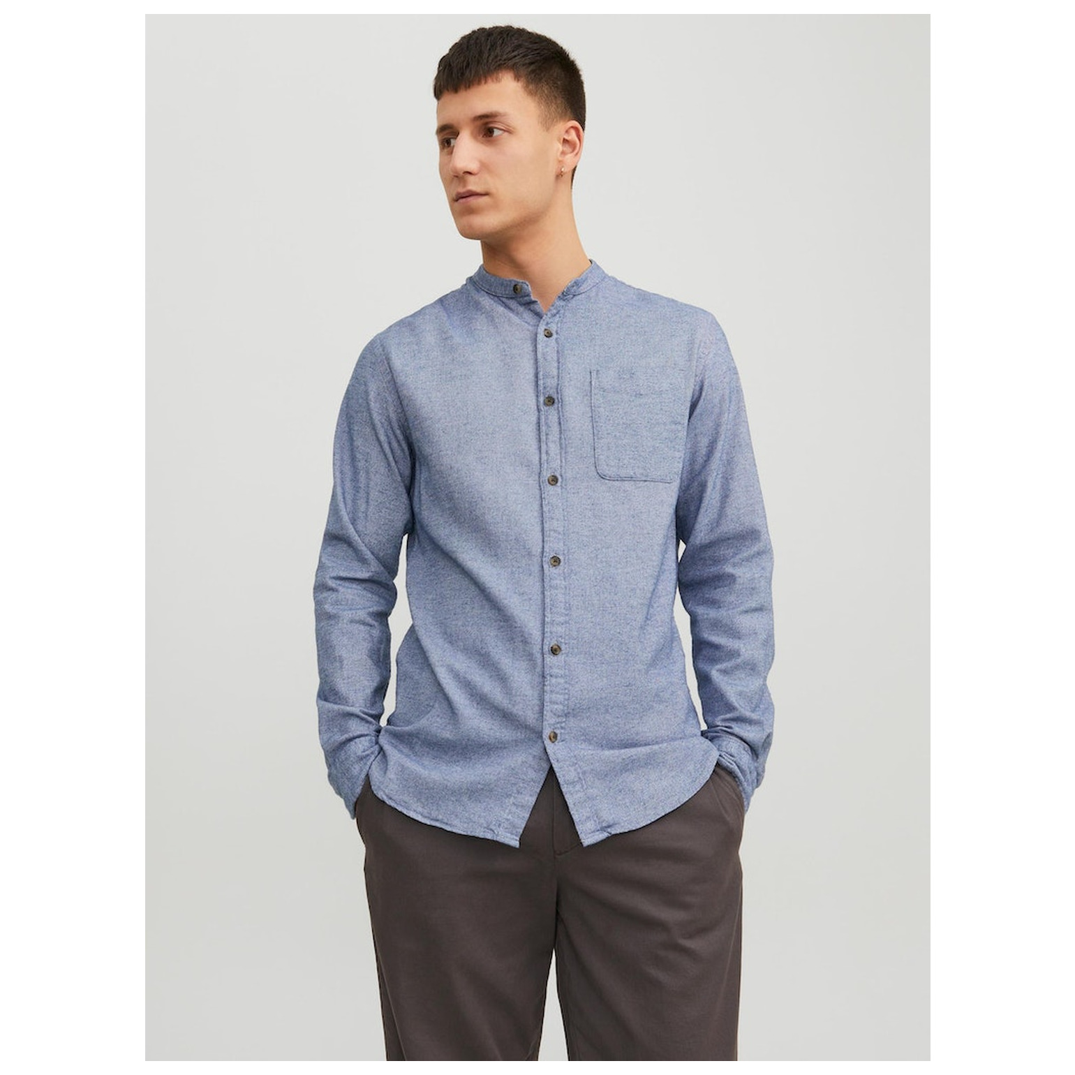 Jack & Jones ! JJEBAND MELANGE SHIRT LS SN