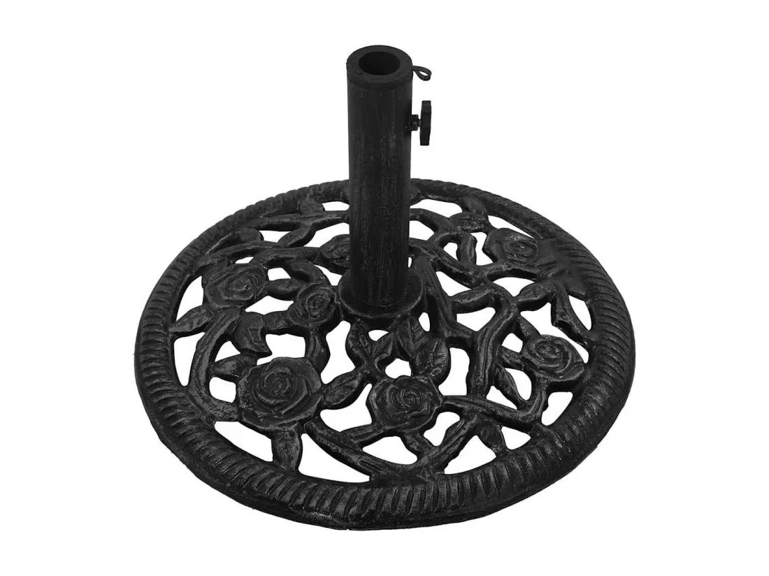 Socle de parasol Noir 48x48x33 cm Fonte