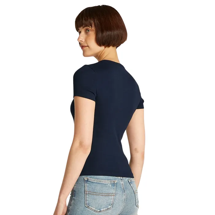 Tommy Hilfiger Slim Badge Ribbed Shirt Dames