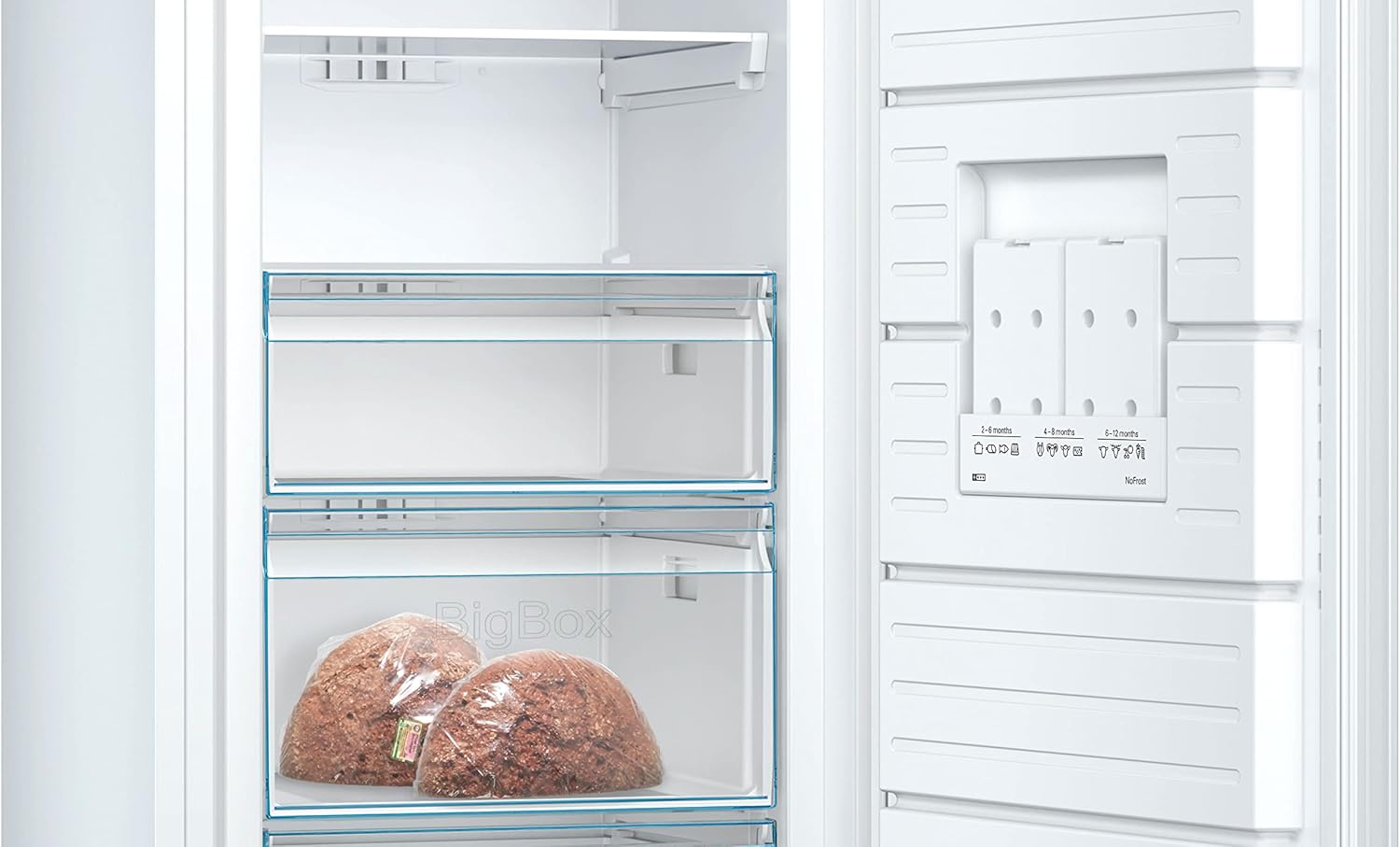 Bosch GSN51DWDP Serie 6 XXL-Gefrierschrank, 161 x 70 cm extra breit, 289 L, NoFrost nie wieder abtauen, LED-Beleuchtung gleichmäßige Ausleuchtung, BigBox Platz für großes Gefriergut