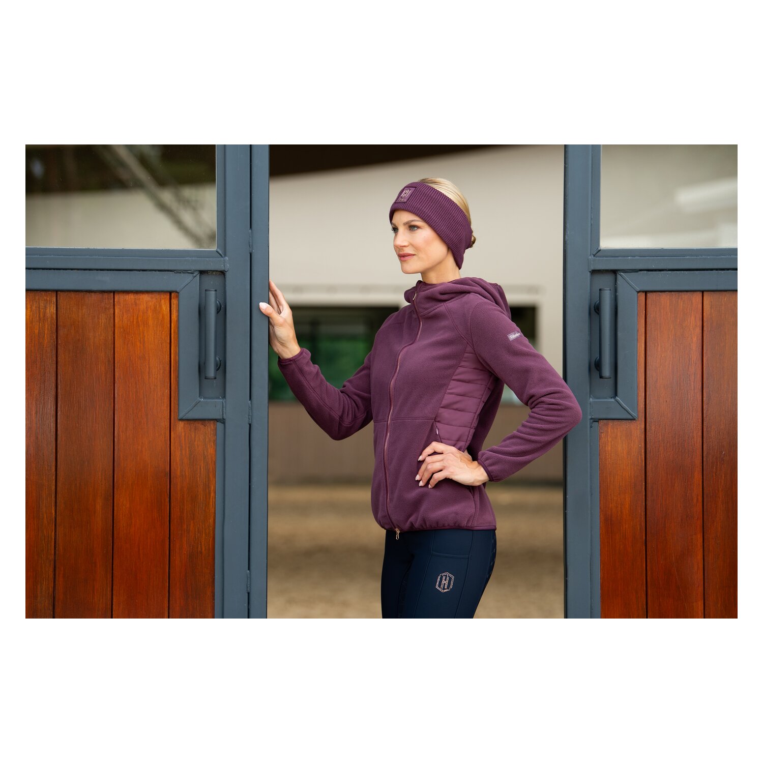 ESKADRON Heritage Fleecejacke Zip-Hood  - cassis
