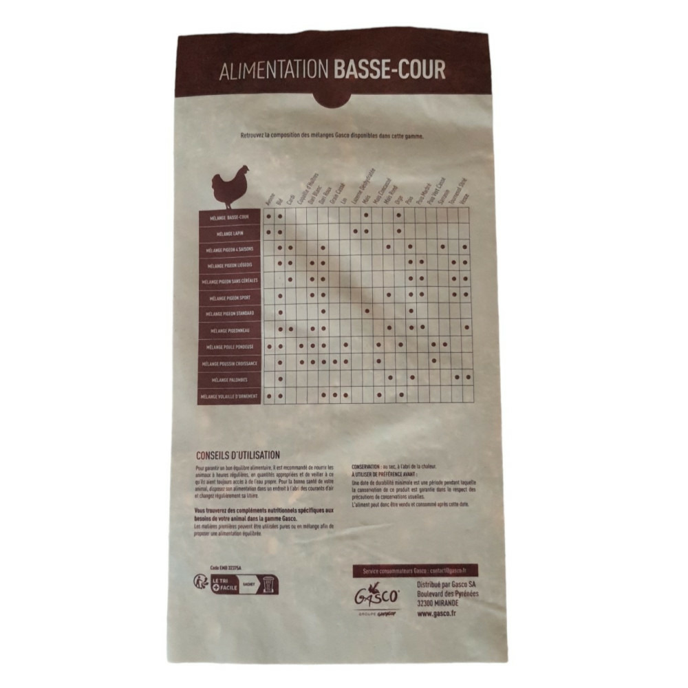 Mélange lapin 20 kg alimentation basse cour