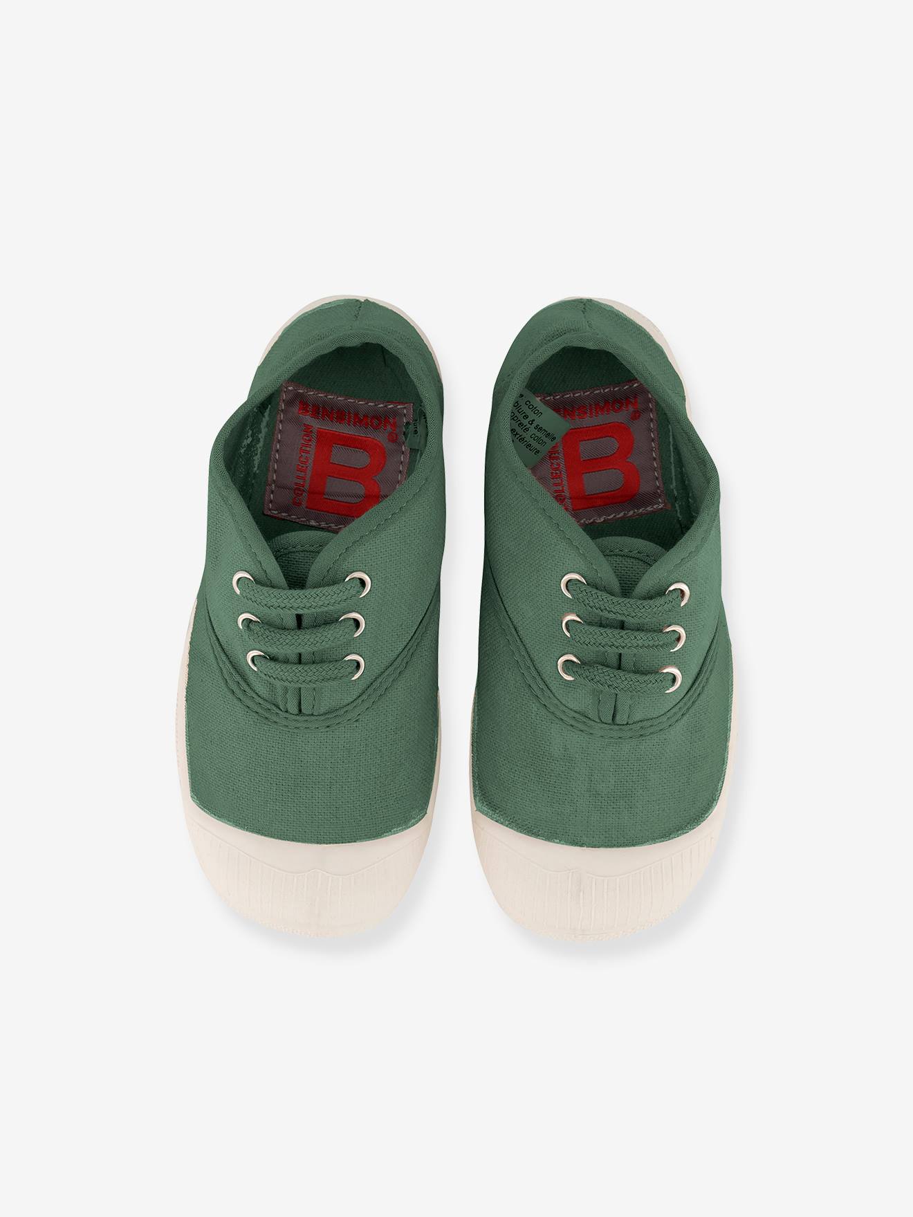 Tênis de algodão verde com cadarço BENSIMON®