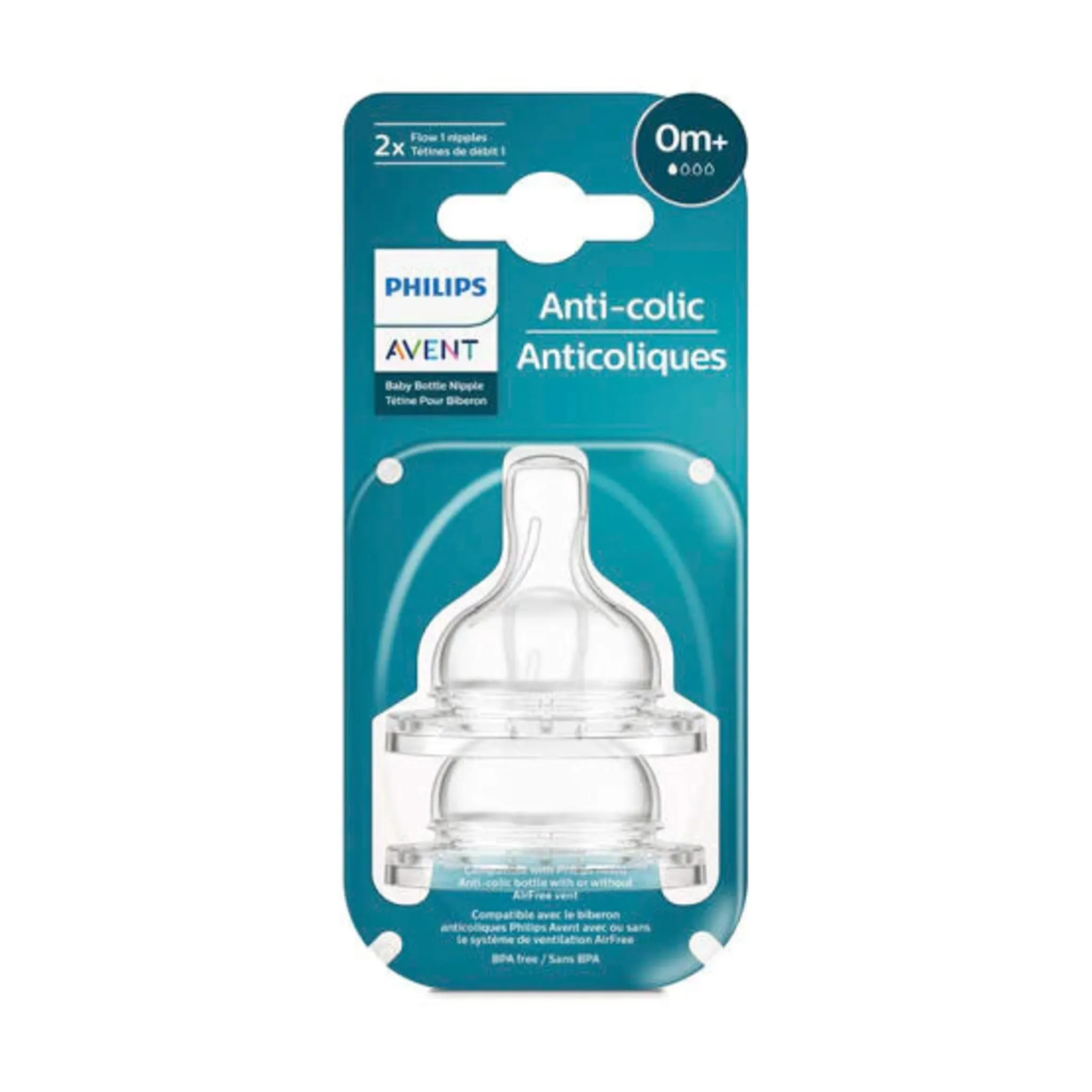 Philips Avent Tétines Anticolique (2) Niveau 1 pour 0mois