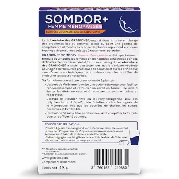 Granions Somdor+ Menopausa Feminina 28 cápsulas