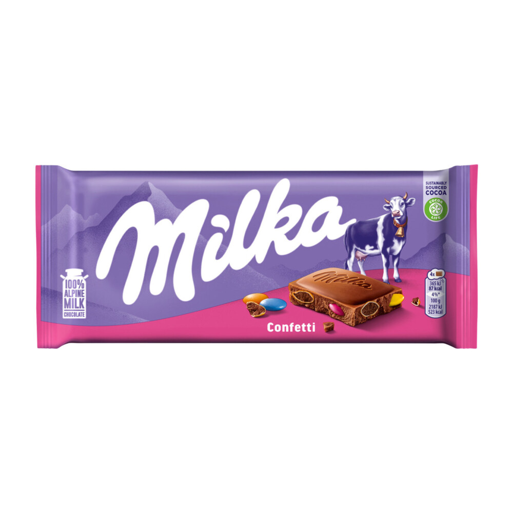 3x Milka Chocoladereep Confetti100 gr