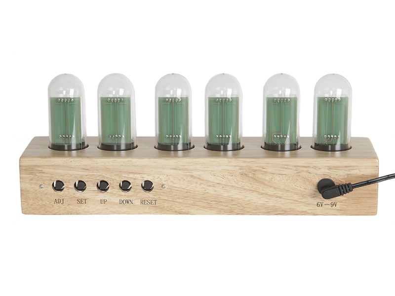 Table Clock Cathode Oak