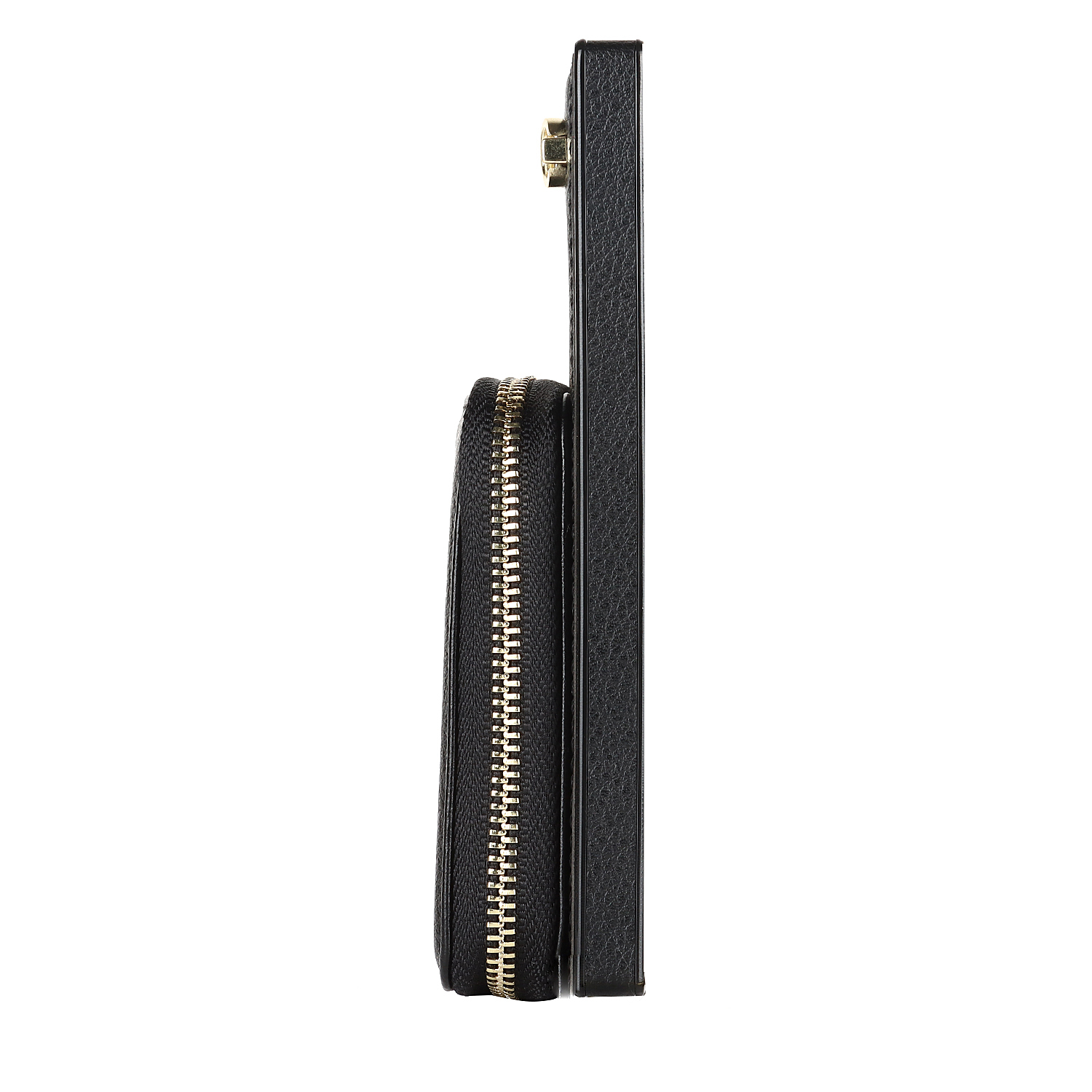 Samsung Galaxy S23 FE Necklace Leder Schutz Hülle mit Kartenfächer   Handykette (140cm) - Schwarz