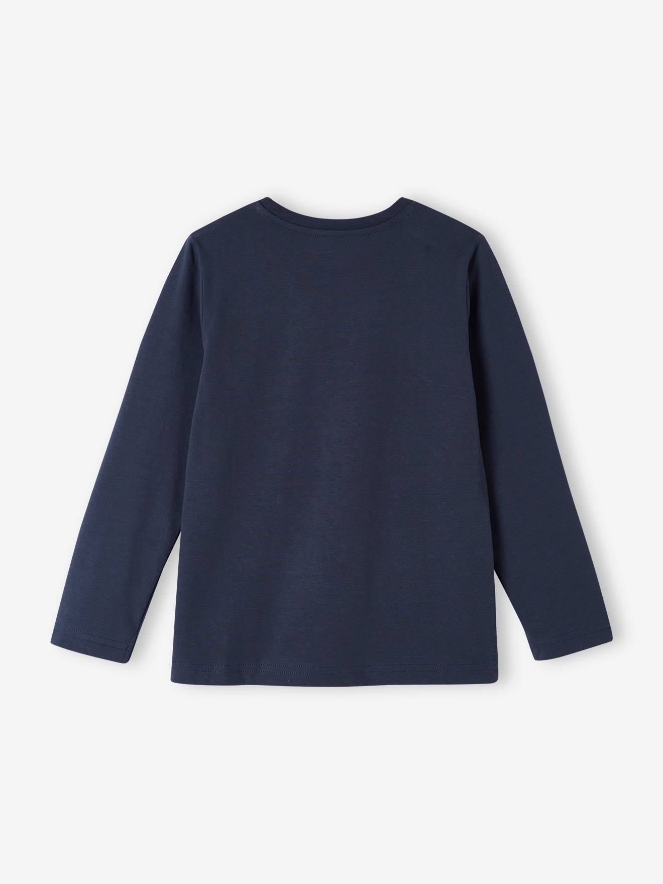 Conjunto de 3 camisetas de manga comprida sortidas para meninos, azul marinho