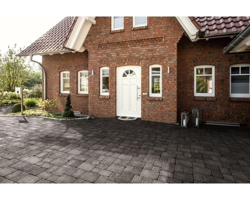 Rechthoekige straatsteen, antieke stijl, antraciet, 21 cm x 14 cm x 7 cm