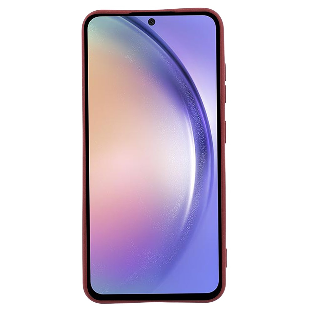 Samsung Galaxy S24 Gummi Case Hülle mit Kameraschutz - Dunkelrot