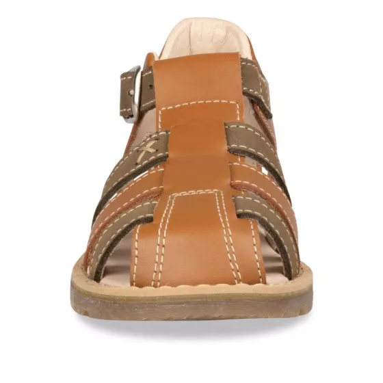 Sandales VERT CHARLIE & FRIENDS CUIR