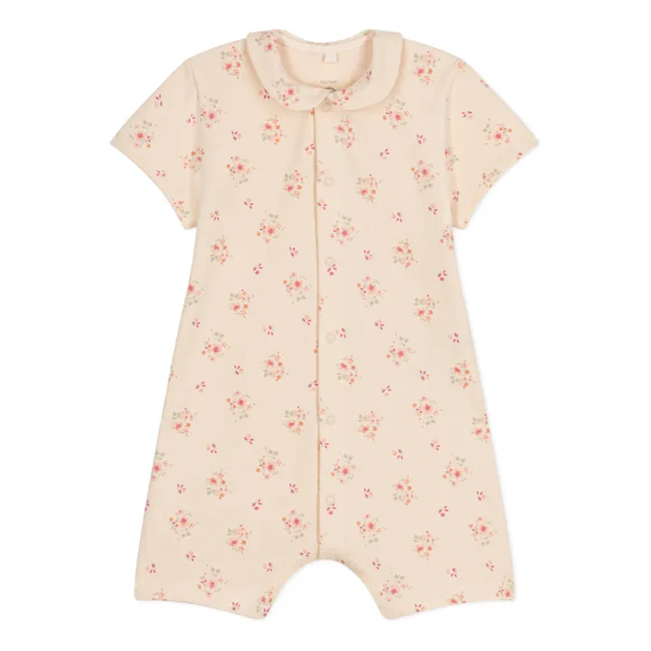 Petit Bateau Combishort Matrix Fleurs | Beige