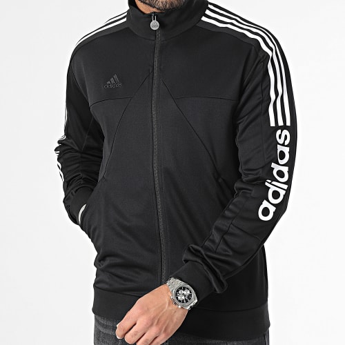 Veste Zippée A Bandes Tiro IA3047 Noir