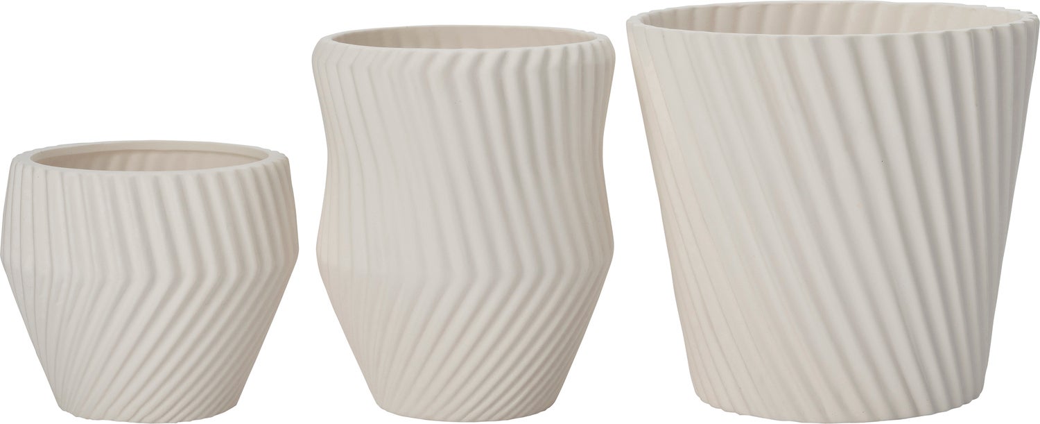 Intratuin bloempot Nivem wit D 16 H 20 cm