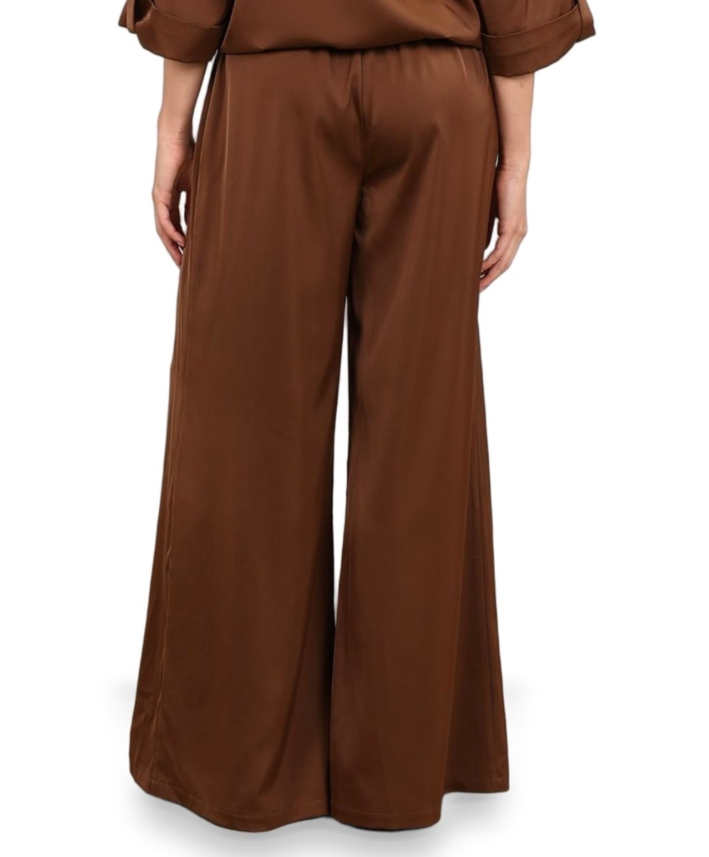 Nukus June Shiny dames broek bruin