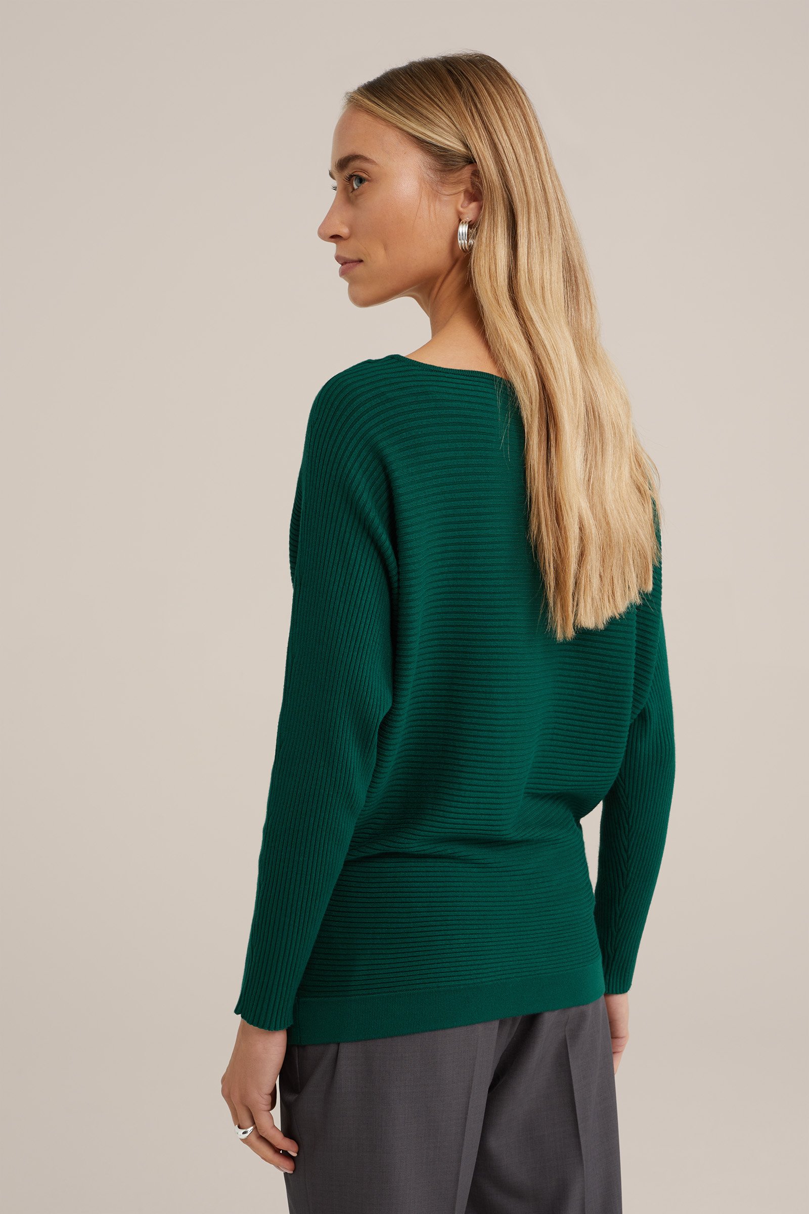 geribde trui WE Fashion Donkergroen