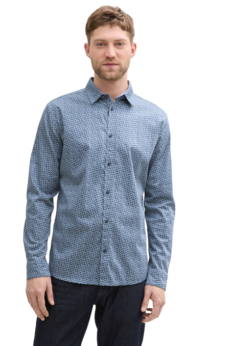 Tom Tailor blauwe heren overhemd