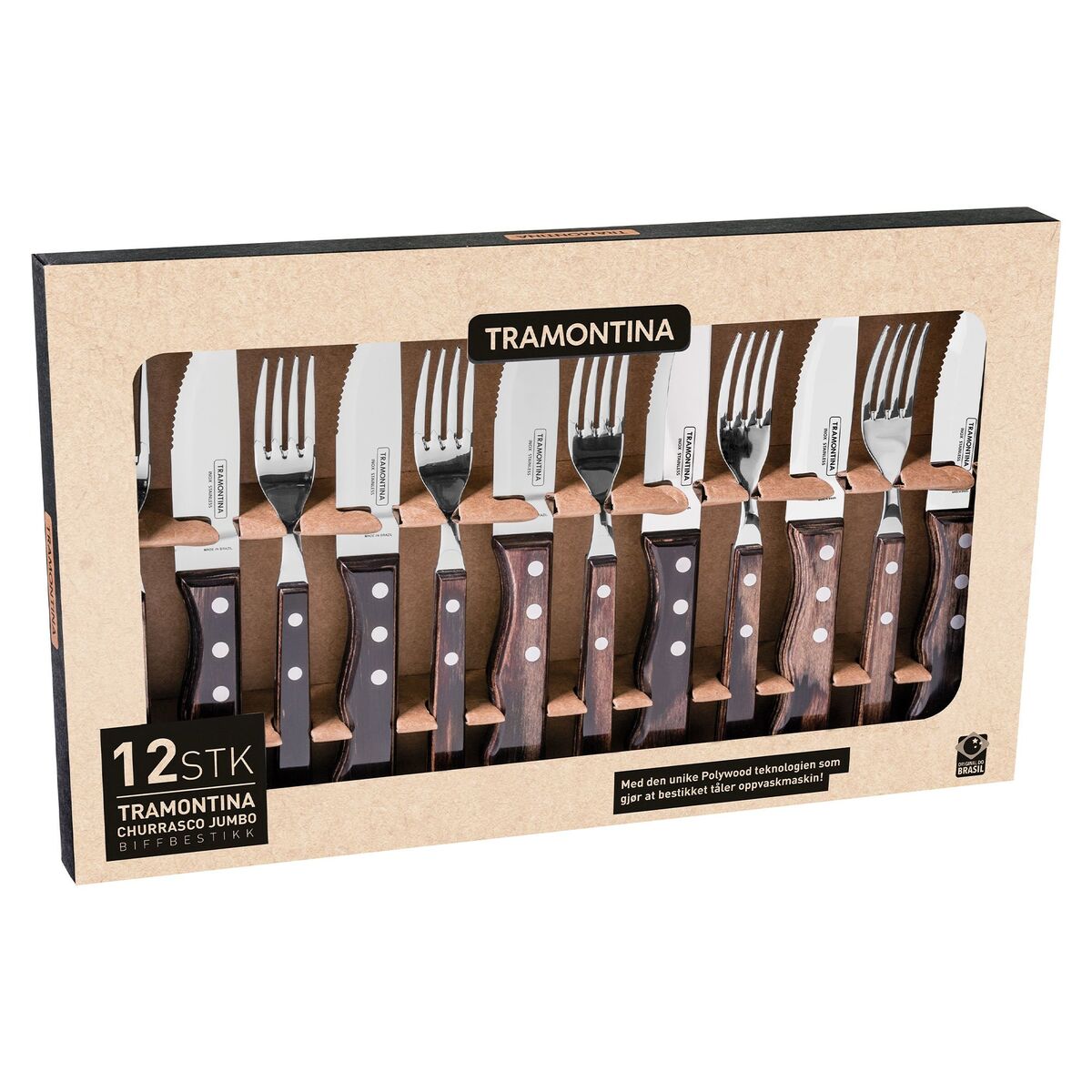 Jumbo-biffbestikk 12 deler