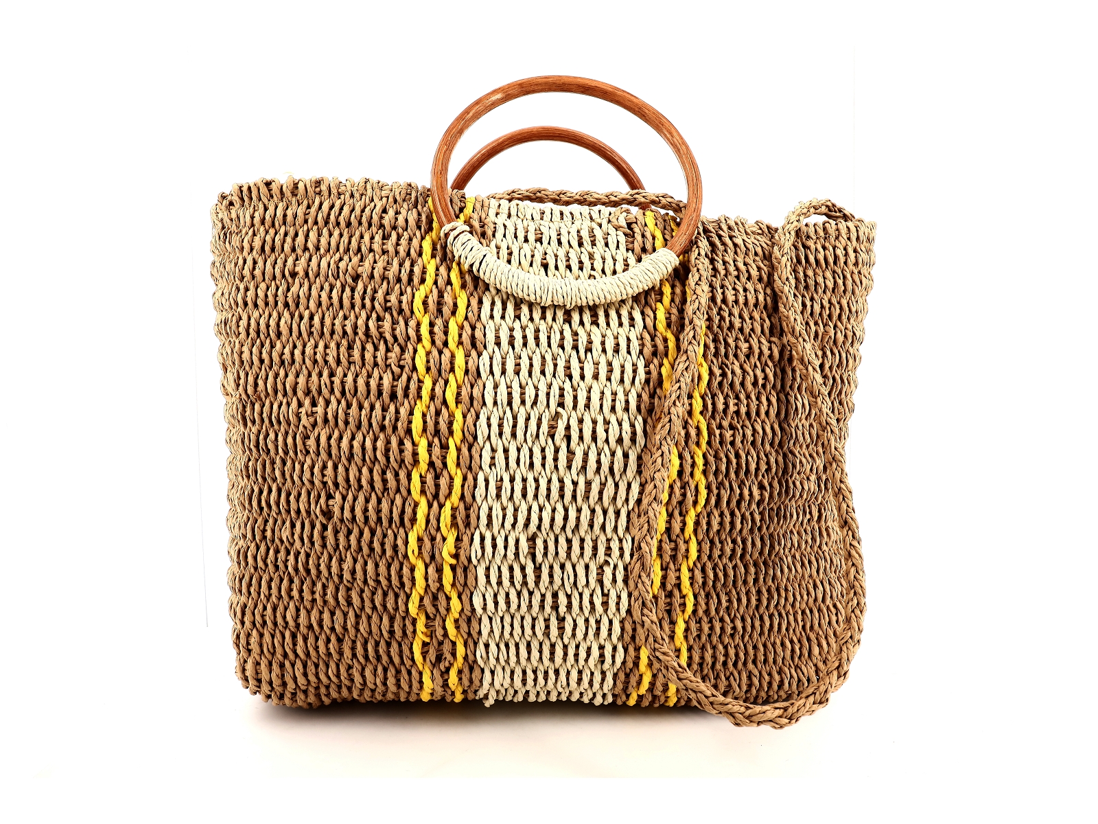 E brand-23 Synthétique Beige-Jaune