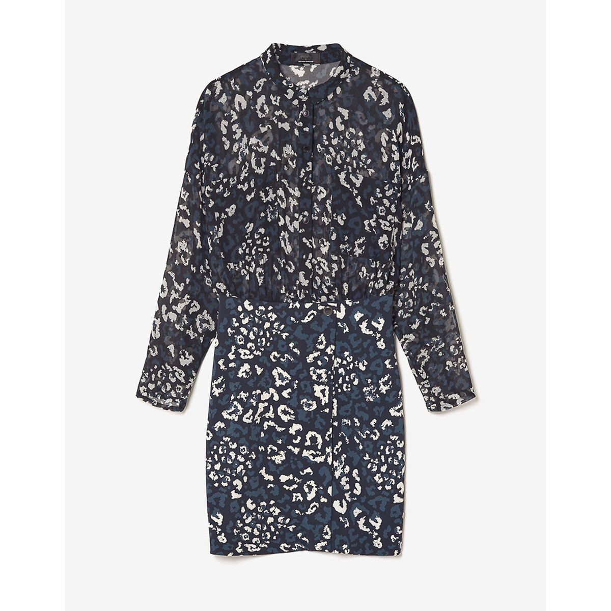 LE TEMPS DES CERISES<br>Vestido curto reto, mangas compridas