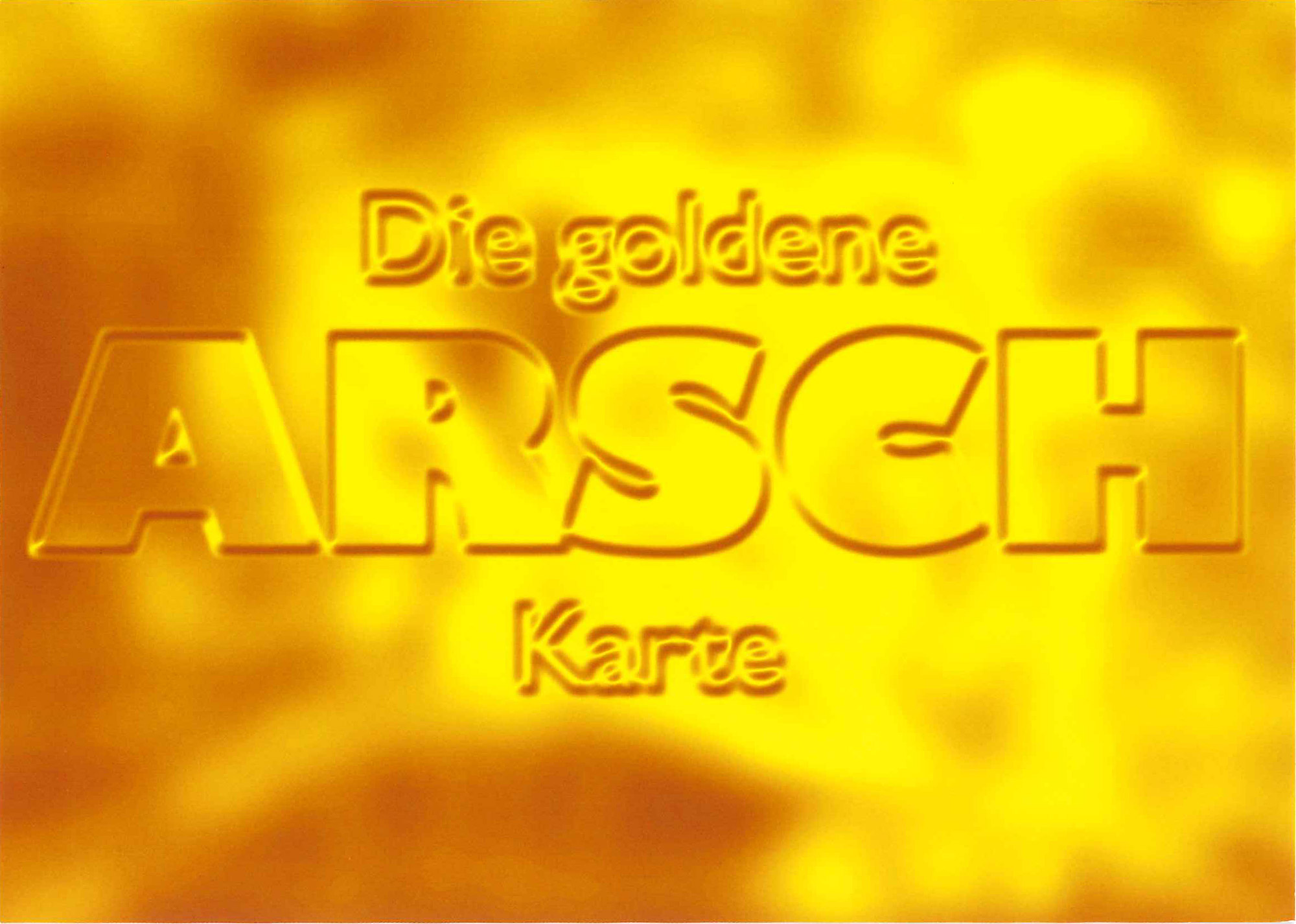Postkarte 'Die goldene Arschkarte' günstig bestellen