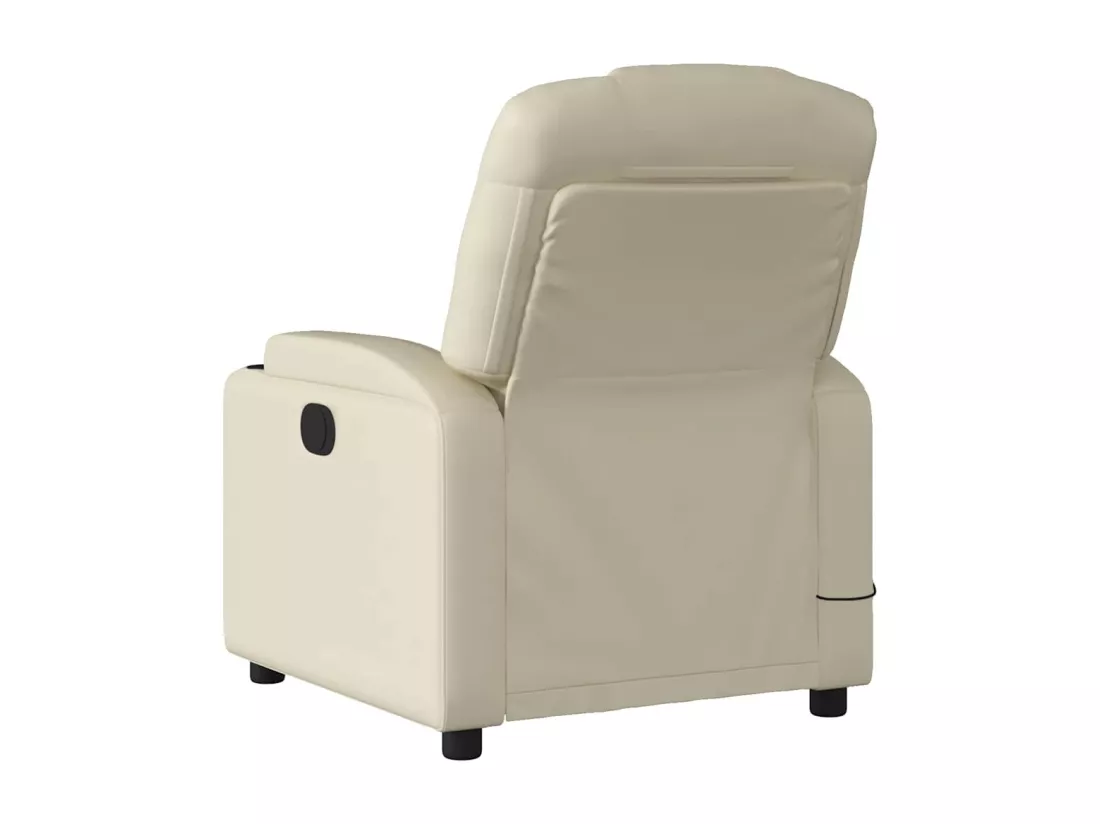 Fauteuil inclinable de massage Crème Similicuir